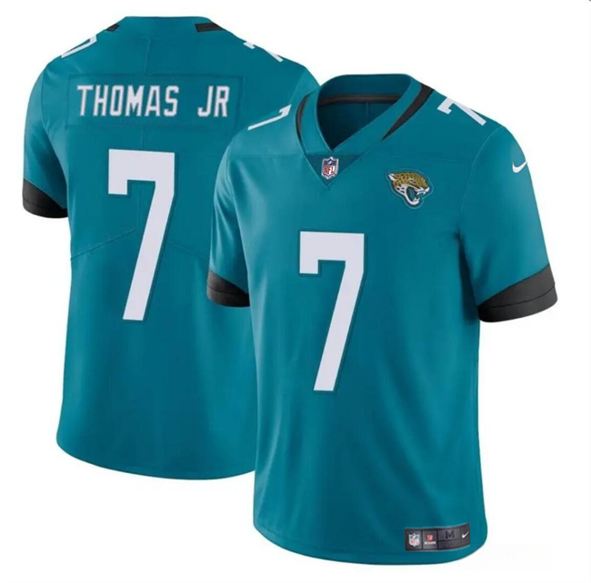 Men's Jacksonville Jaguars #7 Brian Thomas Jr Teal 2024 Draft Vapor Untouchable Limited Stitched Jersey